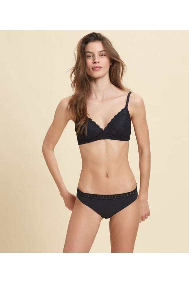 Lace-Trim Solid Pants