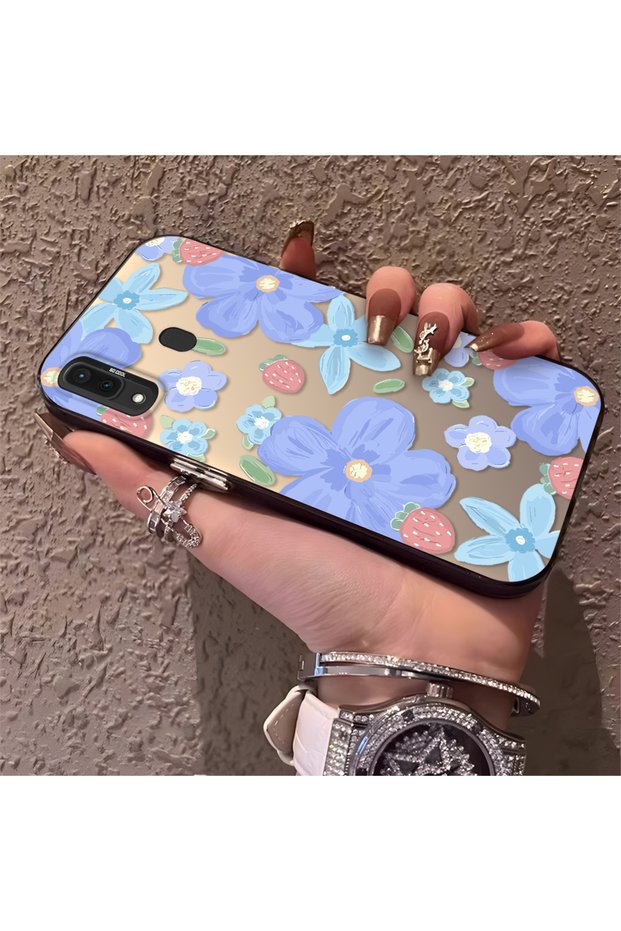 Samsung Galaxy A30/A20 Compatible Flower Strawberry Mix Pattern Case, Protective, Daily Use