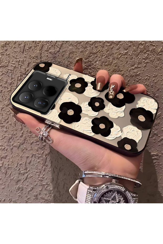 Mi 15t Pro Compatible Oil Painting Style Floral Print Case, Long-Lasting, Elegant