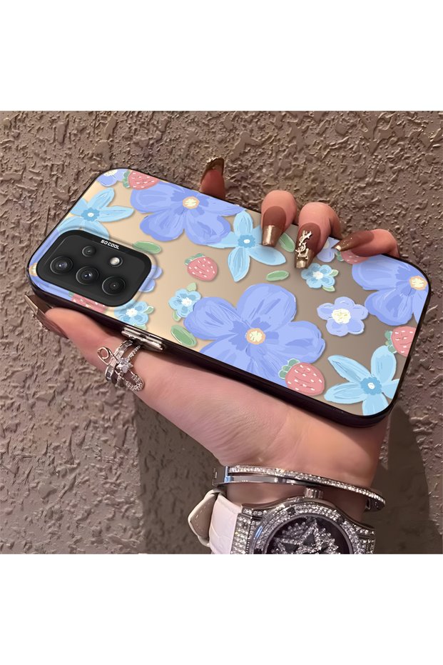 Samsung Galaxy A32 4g Compatible Flower Strawberry Mix Patterned Case, Protective, Daily Use
