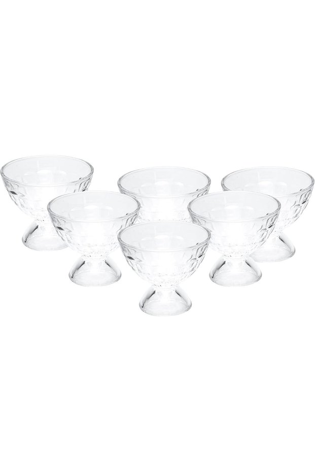 140ml Transparent Glass Dessert Bowls, Set of 6
