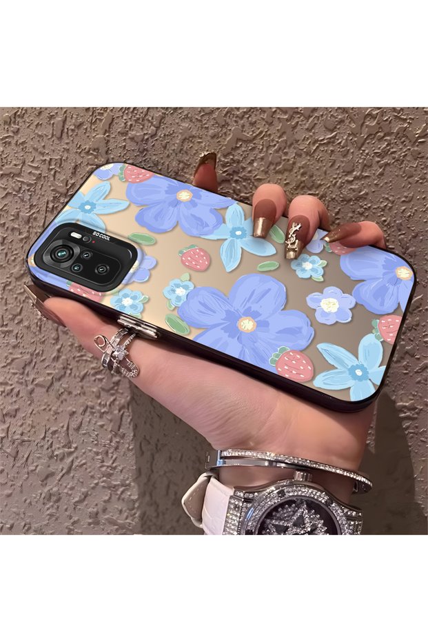 Redmi Note 10 4G/Note 10S Compatible Floral Strawberry Mix Pattern Case, Protective, Daily Use