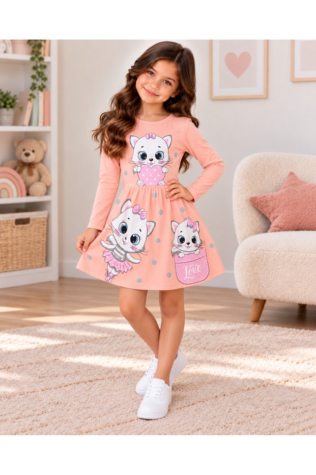Very Beautiful Girls' Combed Cotton Dress