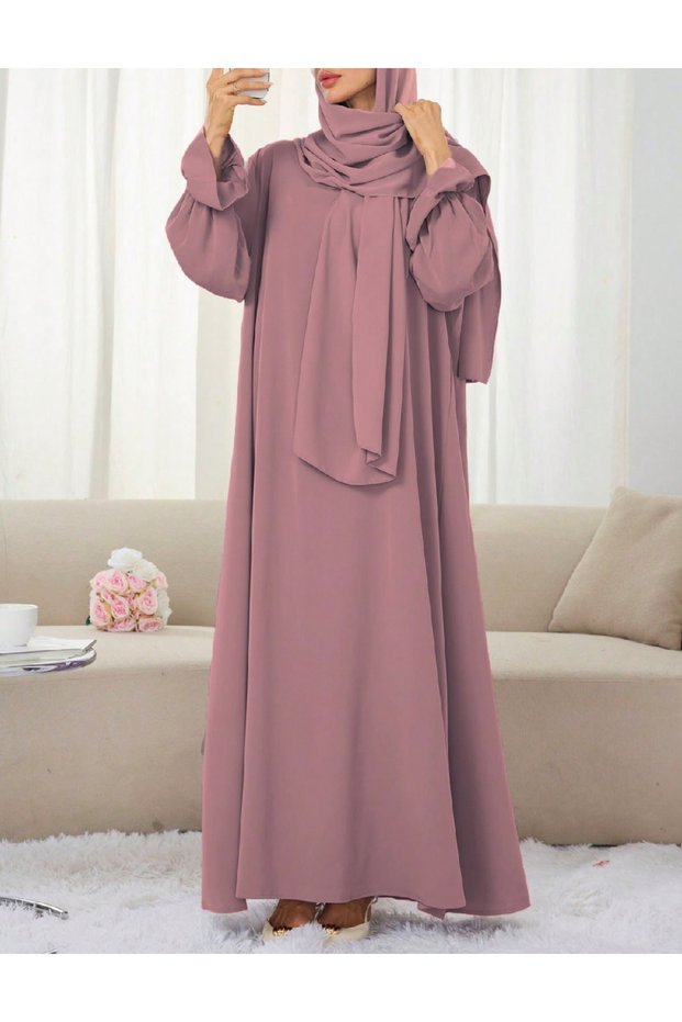 Rochie lunga, Roz pudra