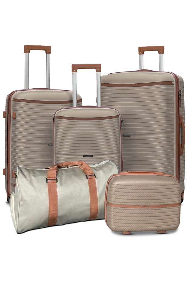 Hard Shell Unbreakable Expandable PP 5ST Luggage, Lightweight, Secured Lock Suitcase