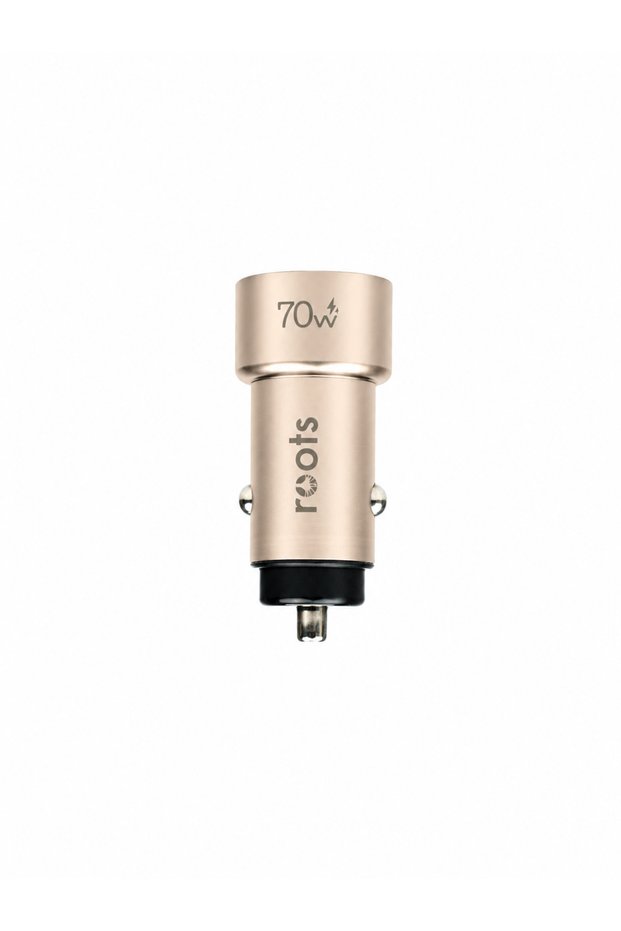 70W Dual USB-C PD Fast Car Charger - Space Rose Gold