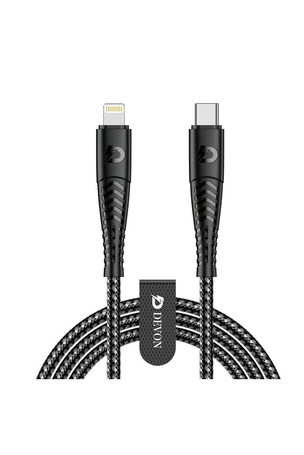 كابل شحن سريع قماش ضد القطع بقدرة 30 واط PD من USB-C إلى Lightning
