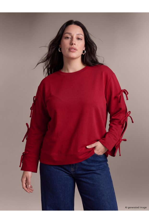 Peak New Season Burgundy Plus Size Women's Sweatshirt