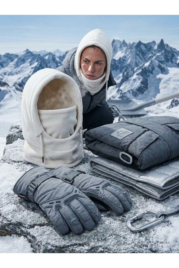 Fleece Hood Hat Beanie Windproof Motorcycle Balaklava Scarf Neck Collar Face Snow Mask Balaclava
