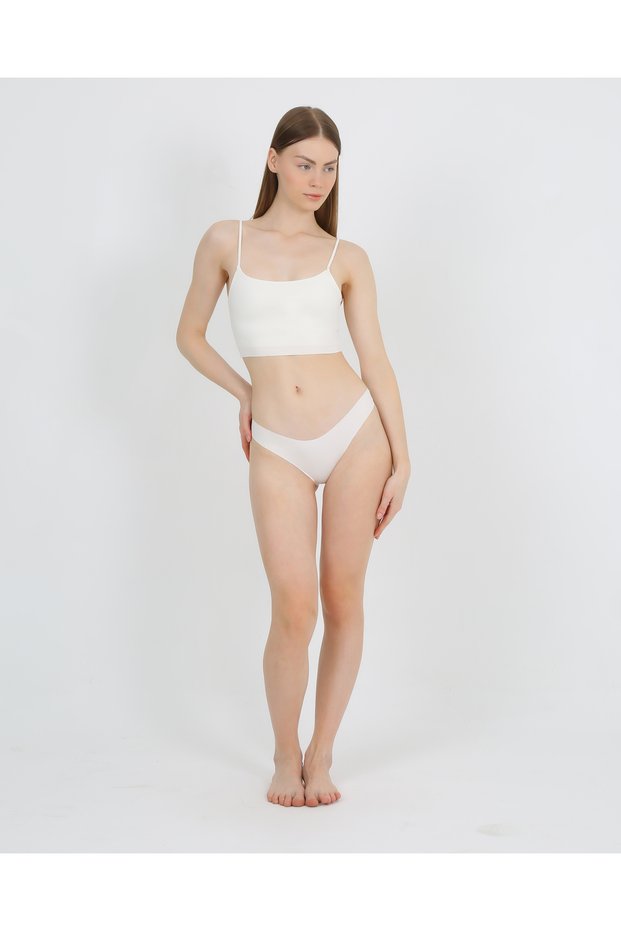Women's Panties 6-Piece Laser Cut Seamless Non-Marking Gathering Bikini Slip Daily Flexible and Comfortable