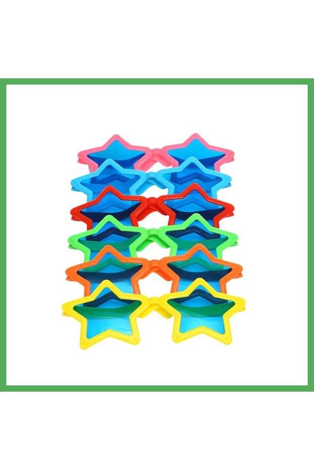 Big Star Party Glasses Assorted 12 Pieces Bezoss