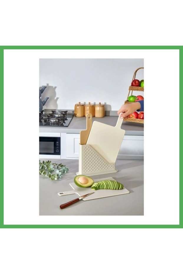 Cutting Board with Handle 4 Piece Set Bezoss