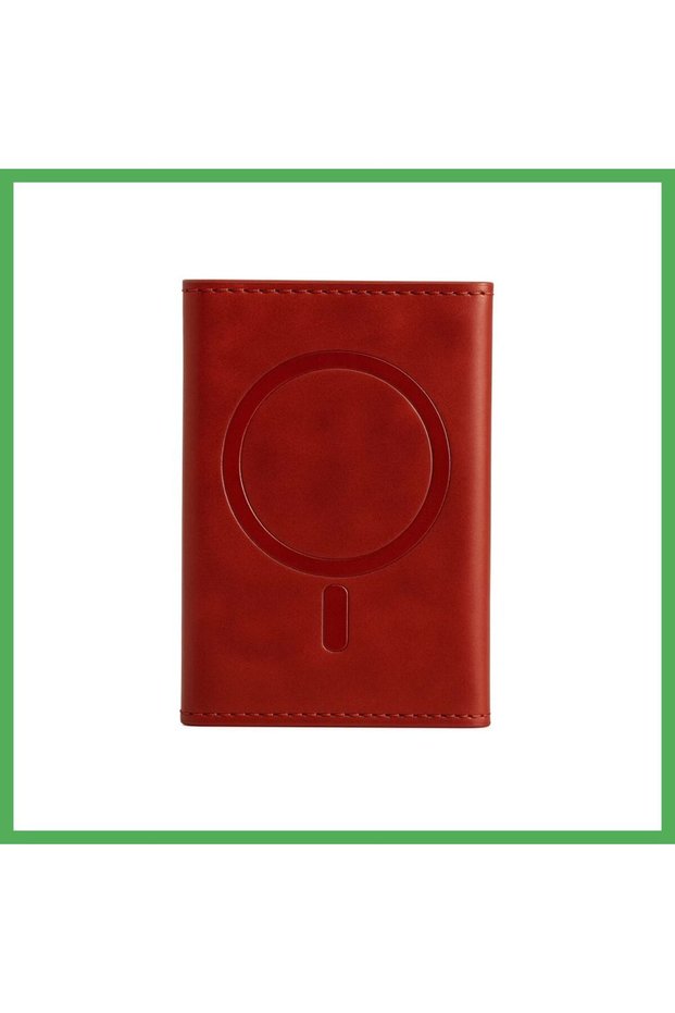 Joko Tema Magsafe Leather Card Holder - Red Bezoss