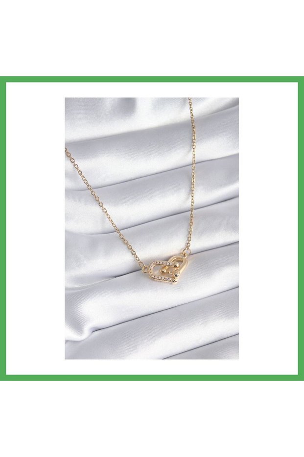 316L Steel Gold Color Zircon Stone Model Women's Necklace Bezoss