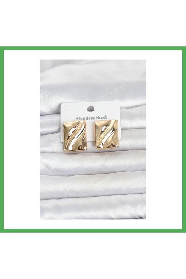 316L Steel Gold Color Plate Model Women's Earrings Bezoss