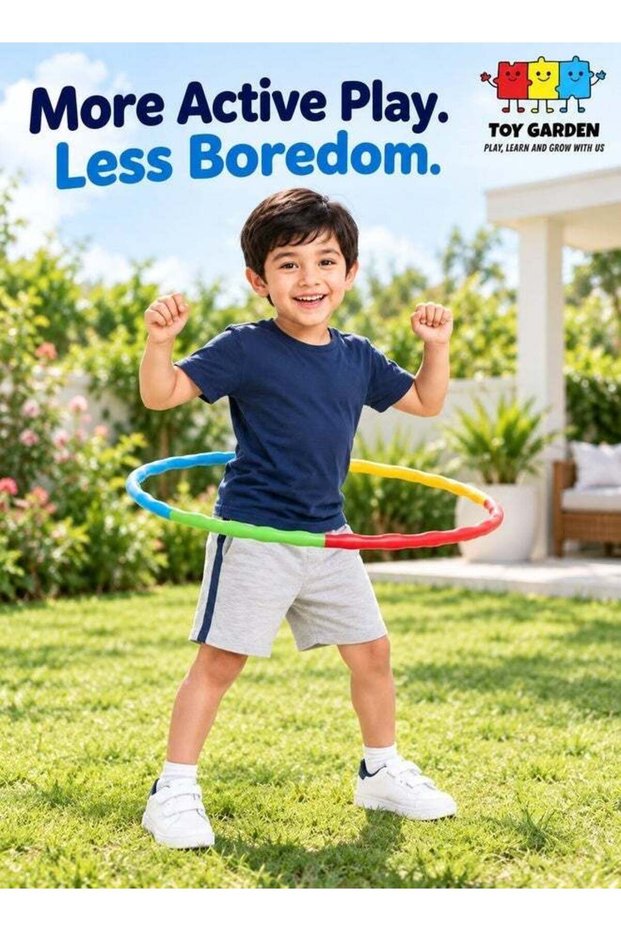 Adjustable Hula Hoop for Kids, Detachable Snap Together Exercise Ring, Lightweight