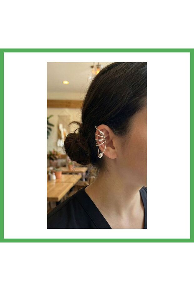 Brass Ring Model Silver Color Cartilage Earrings Bezoss