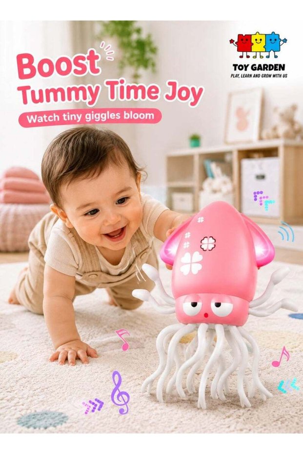 Dancing Octopus Toy for Kids, Electric Crawling Toys with LED Lights, Rechargeable