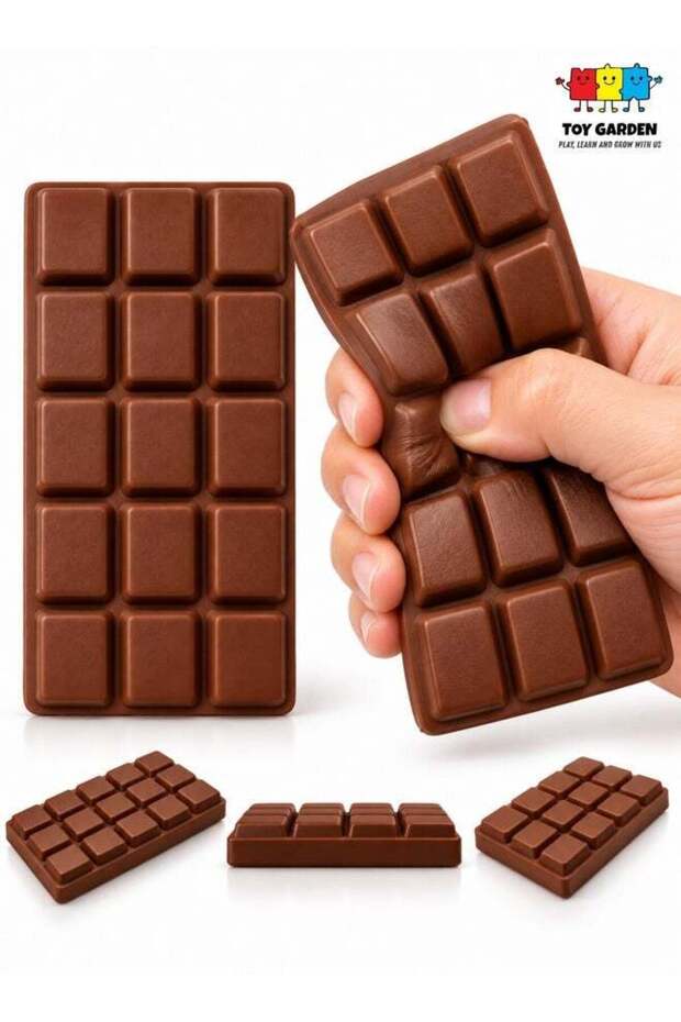 Super Soft Chocolate Bar Squishy Toy, Squeeze Fidget Toy for Sensory Play, Stress Relief