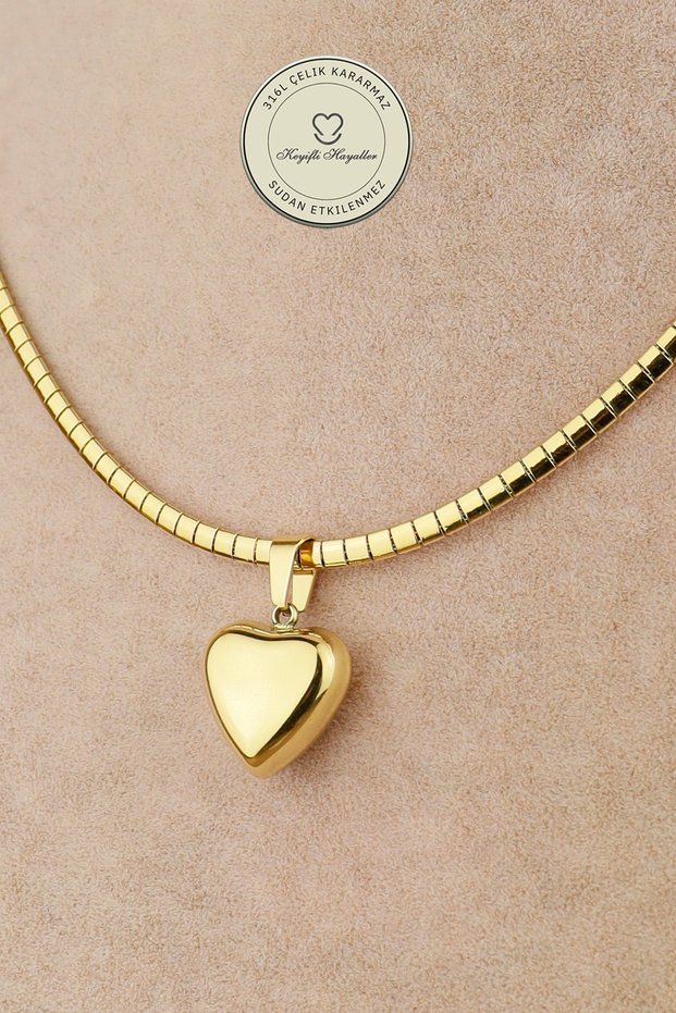 Steel Necklace - 316L Steel Necklace, Non-Tarnishable, Colorfast, 38+5cm