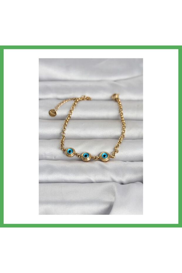 316L Steel Gold Color Evil Eye Women's Bracelet Bezoss
