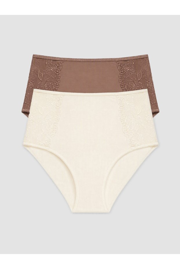Esvab • Modern & Distinctive High-Waisted Plain Panties 2-Pack