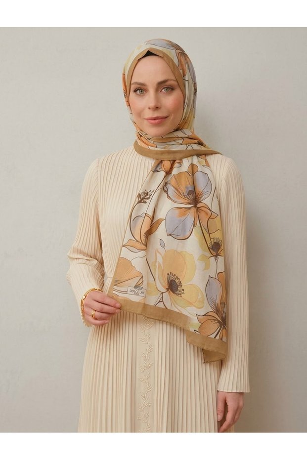 Patterned Cotton Soft Shawl Flora Series