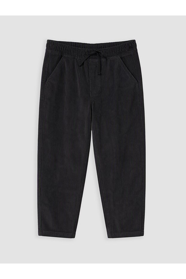 Peak New Season Anthracite Boys' Velcro-Waist Corduroy Pants