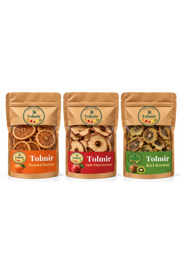 Dried Apple, Orange, and Kiwi Set of 3 – 3 × 100 G, Total 300 g