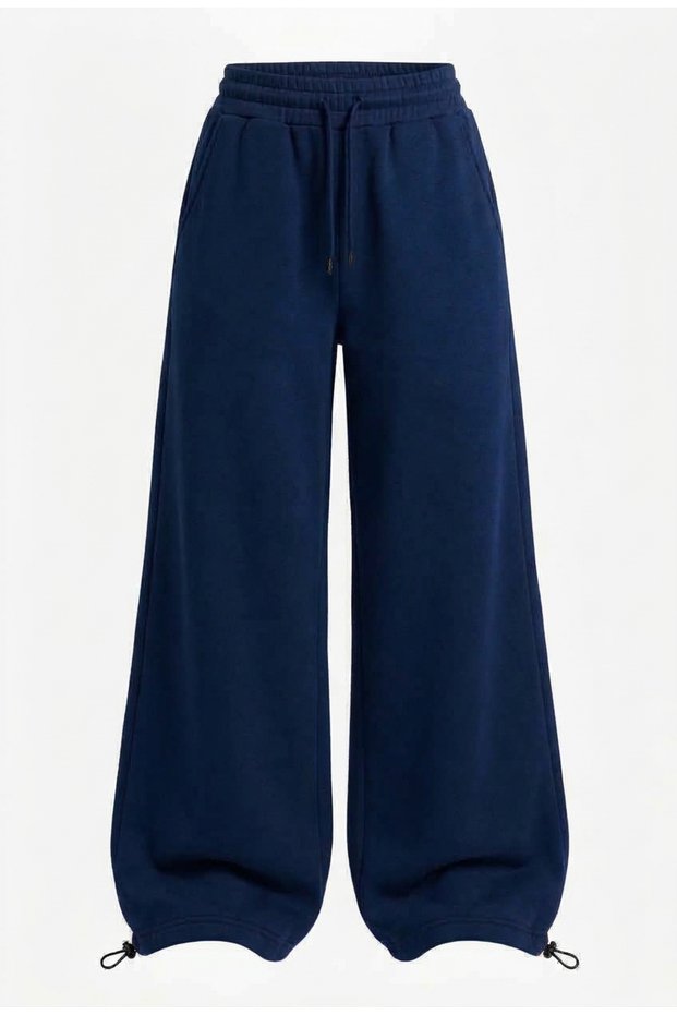 Trend Basics 3-Stripes Baggy Tracksuit with Elastic Waist and Stopper