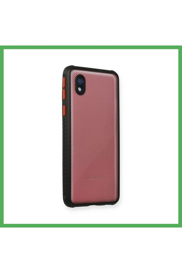 Samsung Galaxy A01 Core Compatible Case Miami Transparent Silicone - Black Bezoss