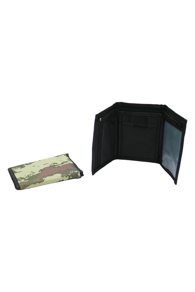 Simple Camouflage Patterned Soldier Wallet with Velcro, Pack of 12