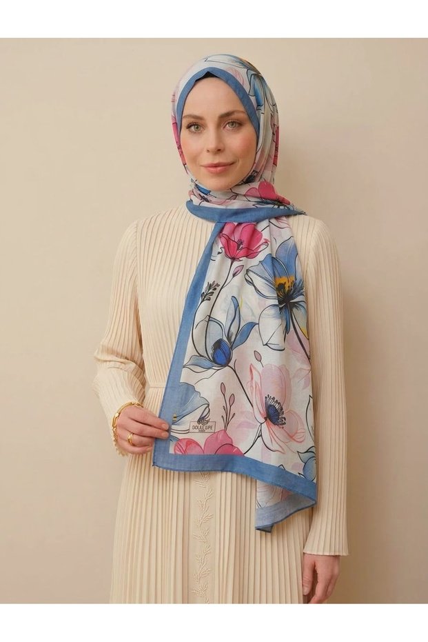 Patterned Cotton Soft Shawl Flora Series