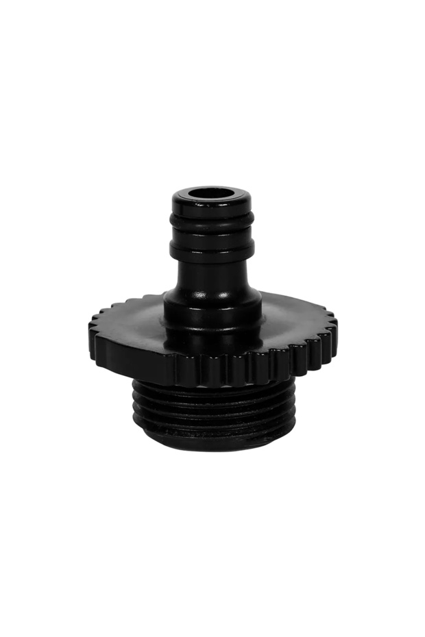 Garden hose connector 11303 PIPE FITTING quick coupling, external thread 33.3 mm, black