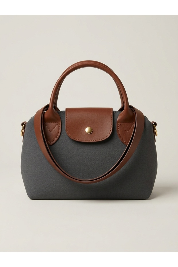 Women's Shoulder Bag with Handle and Strap - Handheld Form 15X25 cm