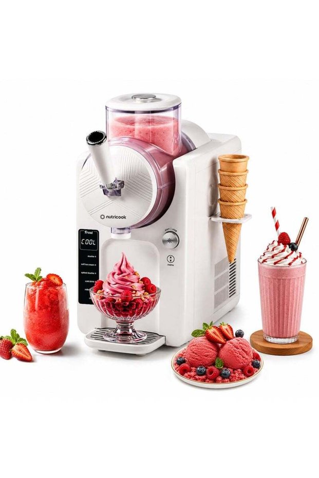 nutricook Frost Ice Cream Maker – 2-in-1 Soft Serve & Slushie Machine with Built-In Compressor | 6