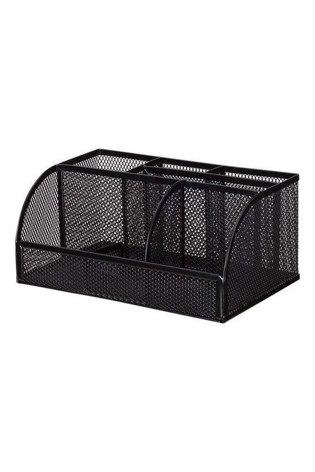 Desk Organizer Metal Mesh Black
