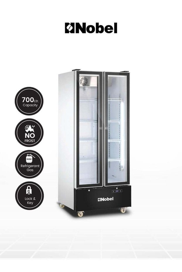 Nobel 700L Gross / 436L Net Capacity Double Door Upright Chiller, Electronic Control, R290