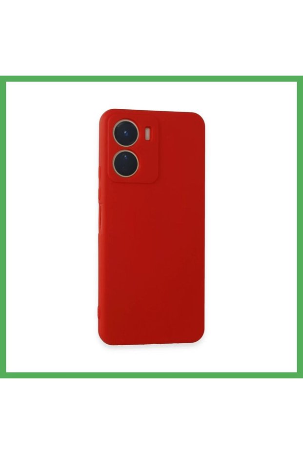 حافظة متوافقة مع هاتف Vivo Y16 من السيليكون الأول - أحمر BEZOSS