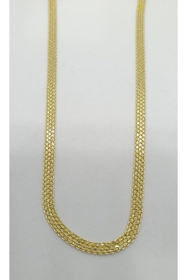 Milena Thin Long Straw Gold Chain Necklace (60 cm)