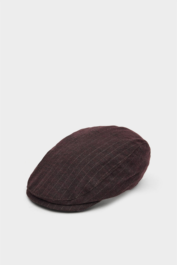 Ds Damat Burgundy Striped Hat