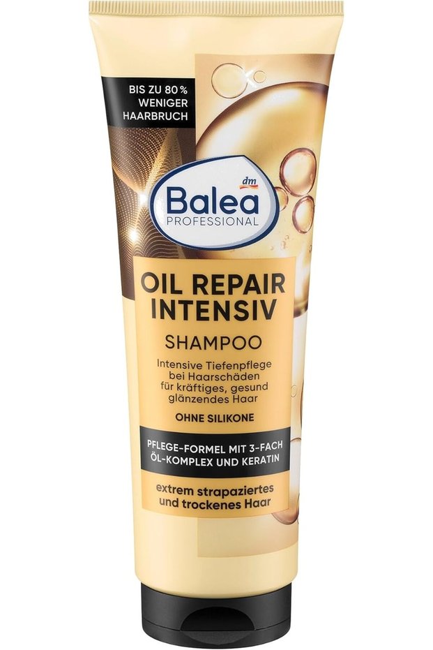 Oil Repair Intensive Shampoo for Very Dry & Damaged Hair – 3-Oil Complex & Keratin, Silicone-Free – 250 ml