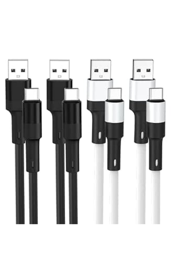 كابل USB-C، [4 قطع، 3 أقدام] كابل شحن USB-A إلى USB-C، كابل شحن سريع ونقل بيانات من النوع C PTE