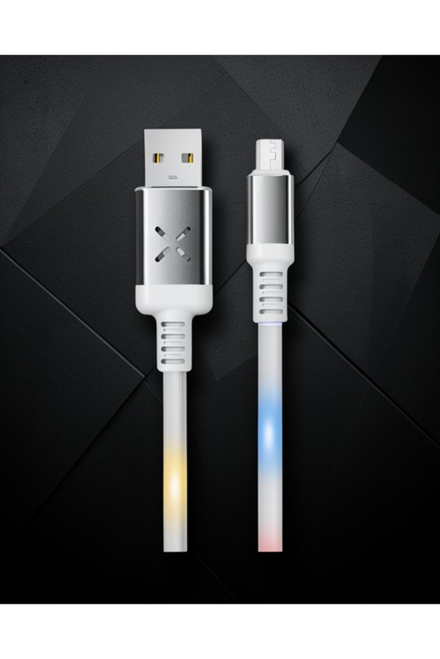 Dc09 Sound Sensitive Lighted Micro USB Cable 1m 2A - White