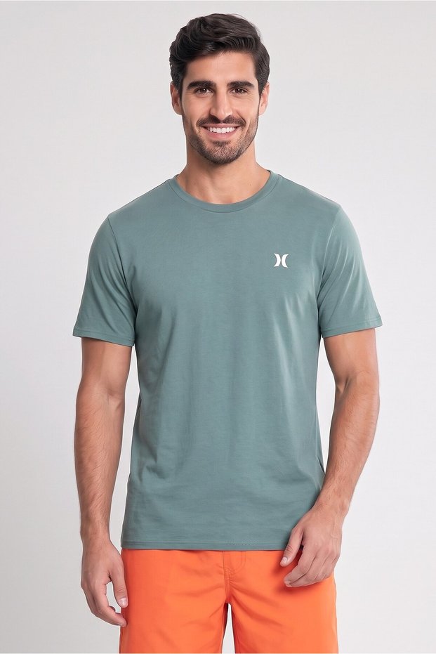 Men Sportswear Fit Brand Logo Outdoor T-Shirt, Slate Green
