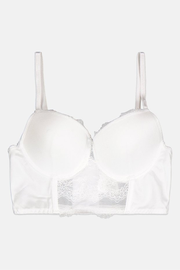 Women Plain Padded Underwire Bra, White