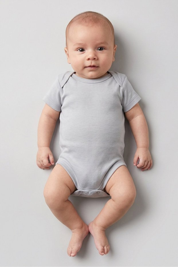 Toddlers Boy 5 Pcs Embroidered Bodysuits, Multicolor