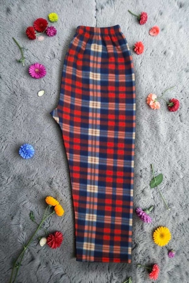Women's Battal Fleece Fabric Pajama Bottoms Soft Comfortable Fit Mesh Large Size