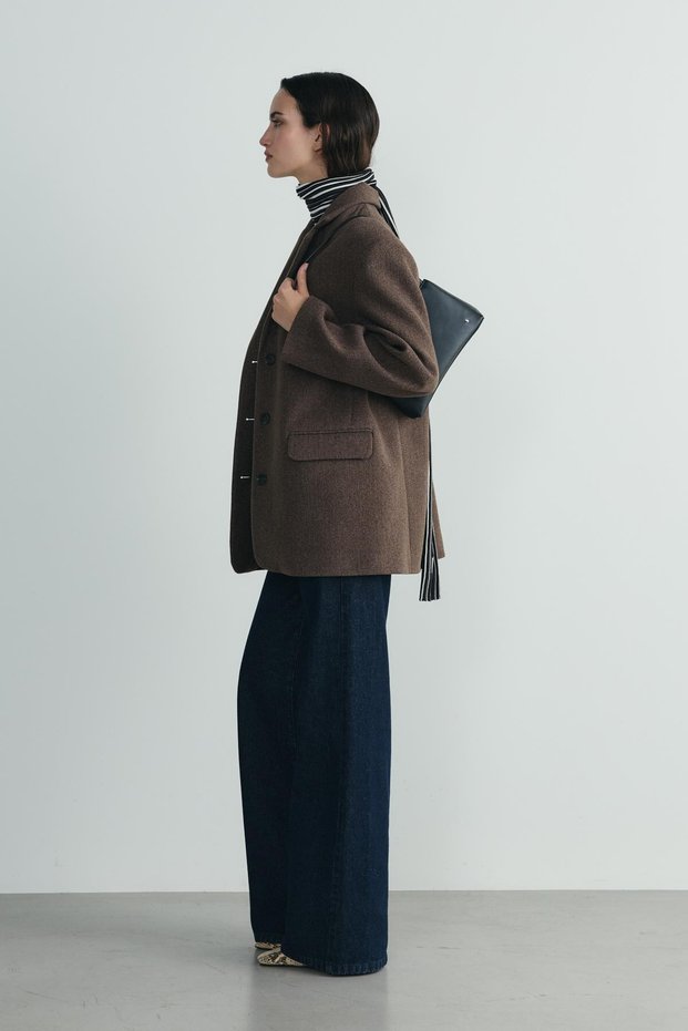 Brown Gina Cashmere Blazer Jacket