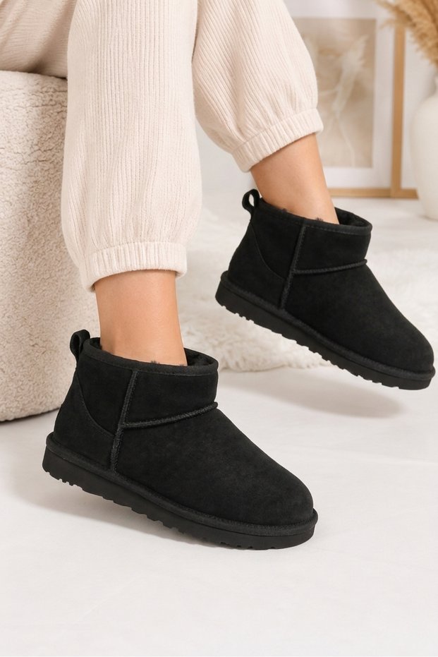 Women's Suede Plush Lined Comfortable Thin Sole Casual Winter Boots Ug07